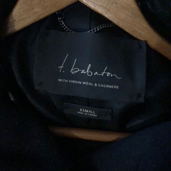 T. Babaton Wool Blend Bromley Belted Military Coat - Picture 4 of 4